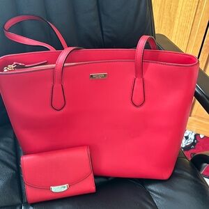 Kate Spade tote bag and wallet set